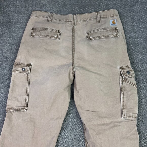 Carhartt Relaxed Fit Cargo Pants Men's 38 x 32 Fits 38 x 30.5 Beige 100272 908 - Picture 5 of 14